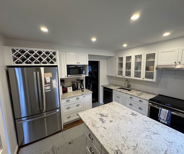 Kitchen renovation white cabinets