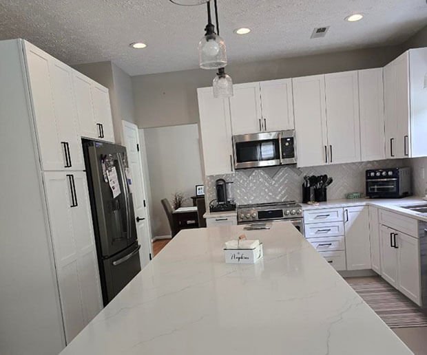 Clean white kitchen design