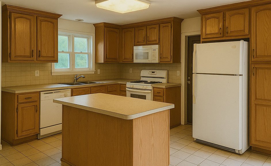 Dated kitchen before renovation