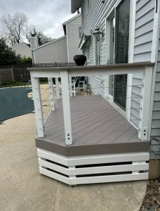 Deck renovation with cable railings