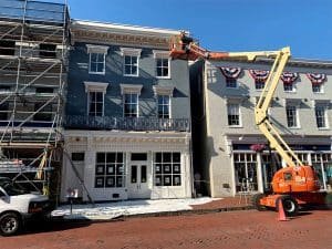 Historic building restoration work