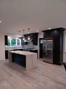 Custom kitchen island renovation