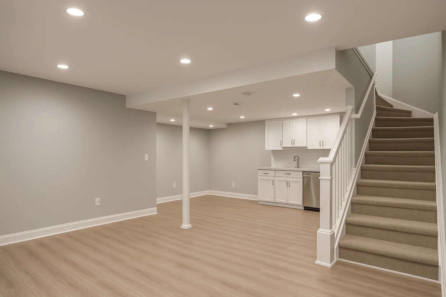 Basement Remodeling open-layout-basement-remodeling-baltimore